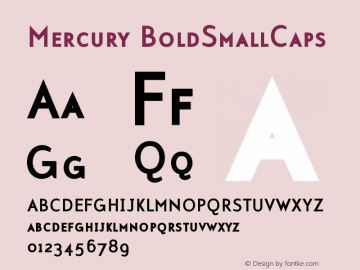 Mercury BoldSmallCaps Version 001.000图片样张