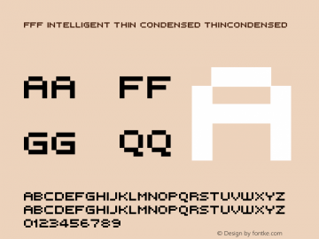 FFF Intelligent Thin Condensed ThinCondensed Version 001.001图片样张