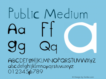 Public Medium Version 001.001 Font Sample