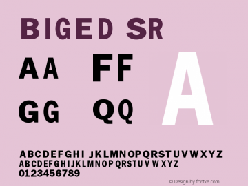 BigEd Sr Version 001.000 Font Sample