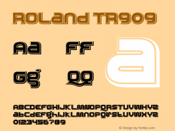 Roland TR909 Version 001.000 Font Sample