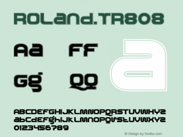 Roland TR808 Version 001.000 Font Sample
