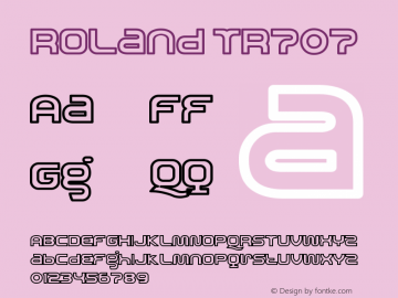 Roland TR707 Version 001.000 Font Sample
