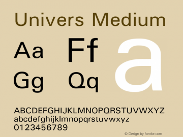 Univers Medium Version 1.3 (ElseWare)图片样张