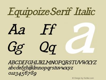 EquipoizeSerif Italic 001.000图片样张