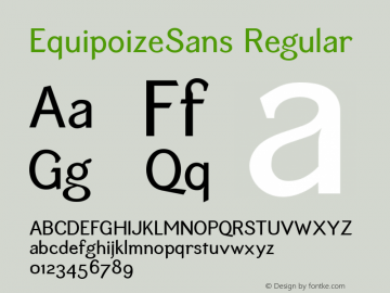 EquipoizeSans Regular 001.000 Font Sample