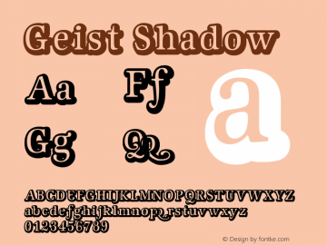 Geist Shadow Version 001.000 Font Sample