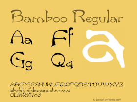 Bamboo Regular Altsys Fontographer 3.5  11/26/92 Font Sample