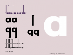 Thiamine Regular OTF 3.000;PS 001.001;Core 1.0.29 Font Sample