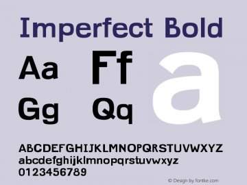 Imperfect Bold Version 001.000图片样张