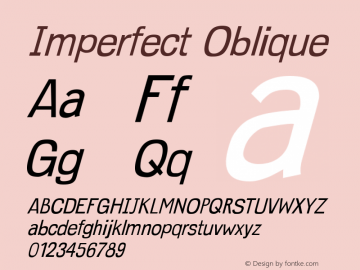 Imperfect Oblique Version 001.000图片样张