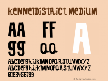 KennelDistrict Medium Version 001.000 Font Sample