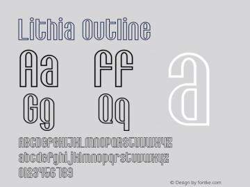 Lithia Outline Version 001.000 Font Sample