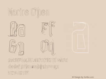 Morire Open Version 001.000 Font Sample