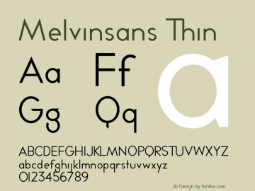 Melvinsans Thin Version 001.000图片样张