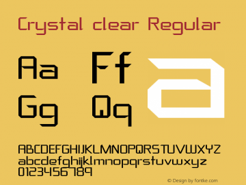 Crystal clear Regular Macromedia Fontographer 4.1 2/3/95图片样张