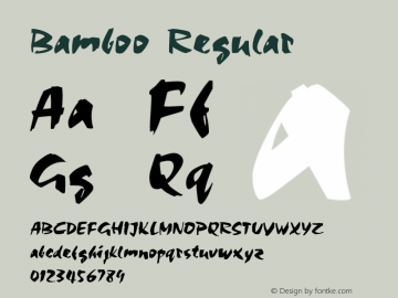 Bamboo Regular Altsys Fontographer 3.5  5/26/93 Font Sample
