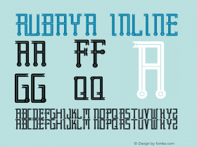 Rubaya Inline Version 001.000 Font Sample