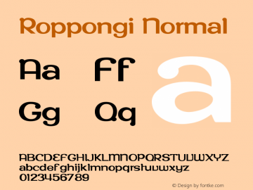 Roppongi Normal Version 001.000 Font Sample