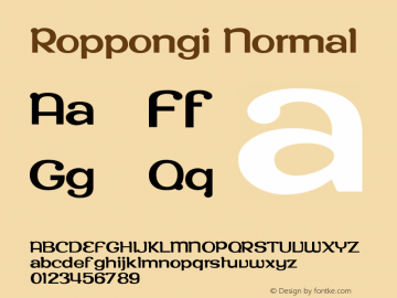 Roppongi Normal Version 001.000 Font Sample