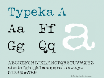 Typeka A Version 1.000图片样张