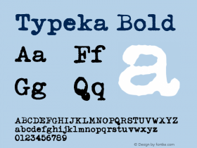 Typeka Bold Version 001.000图片样张