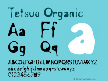 Tetsuo Organic Version 001.000 Font Sample
