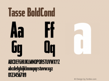 Tasse BoldCond Version 001.000 Font Sample