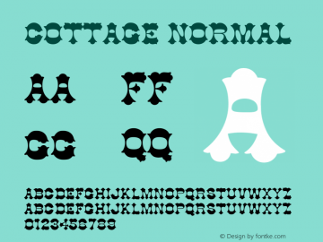 Cottage Normal Version 1.0 Font Sample