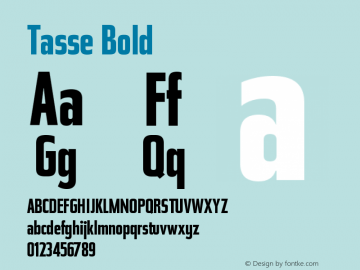 Tasse Bold Version 001.000 Font Sample