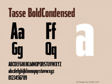 Tasse BoldCondensed Version 001.000图片样张