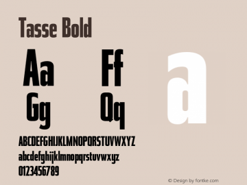 Tasse Bold 001.000 Font Sample