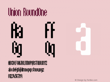 Union RoundOne Version 001.000 Font Sample