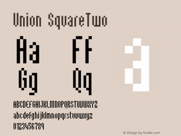 Union SquareTwo Version 001.000 Font Sample