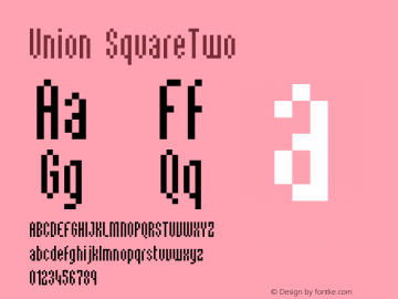 Union SquareTwo Version 001.000 Font Sample