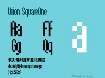 Union SquareOne Version 001.000 Font Sample