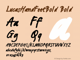 LucasHandFeetBold Bold Version 001.000图片样张