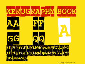 Xerography Book Version 1.0 Font Sample