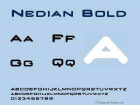 Nedian Bold Version 001.000 Font Sample