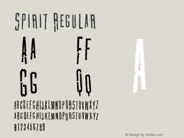 Spirit Regular Version 001.000 Font Sample