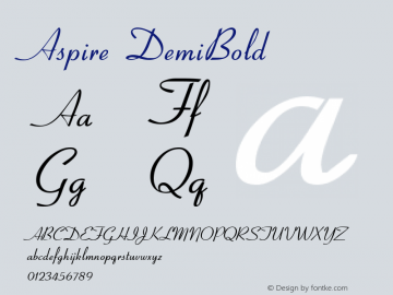 Aspire DemiBold Altsys Fontographer 4.0.4 5/29/94图片样张