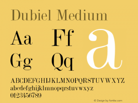 Dubiel Medium Version 001.001 Font Sample