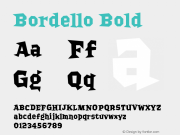 Bordello Bold Version 001.000图片样张