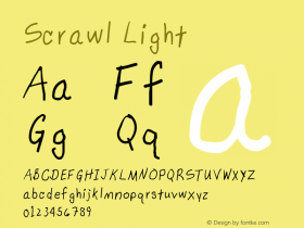 Scrawl Light Version 001.000 Font Sample