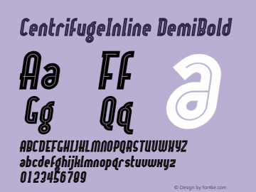 CentrifugeInline DemiBold Version 001.000 Font Sample