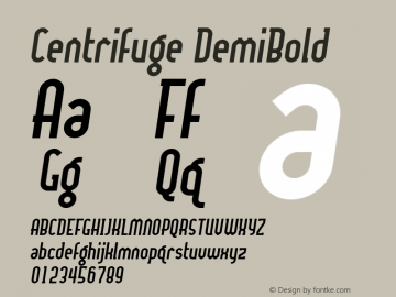 Centrifuge DemiBold Version 001.000 Font Sample