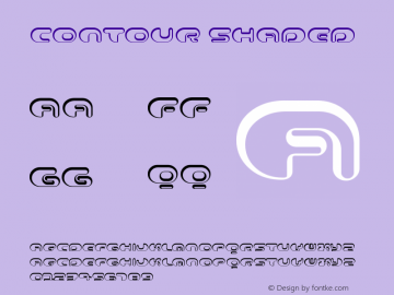 Contour Shaded Version 001.000 Font Sample