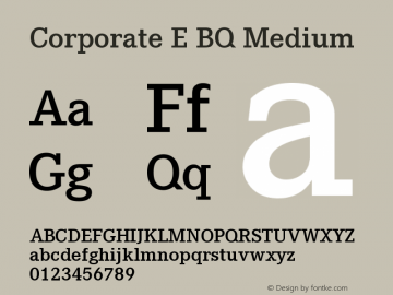 Corporate E BQ Medium Version 001.000图片样张