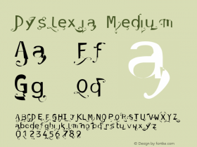 Dyslexia Medium Version 001.000 Font Sample