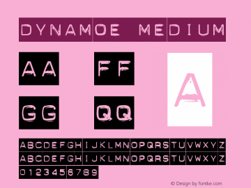 Dynamoe Medium Version 001.000 Font Sample